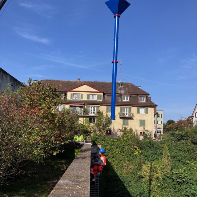 Betonfallrohr mit Trichter und Prallkopf für Rhomberg Sersa Rail Group https://www.rhomberg-sersa.com/de